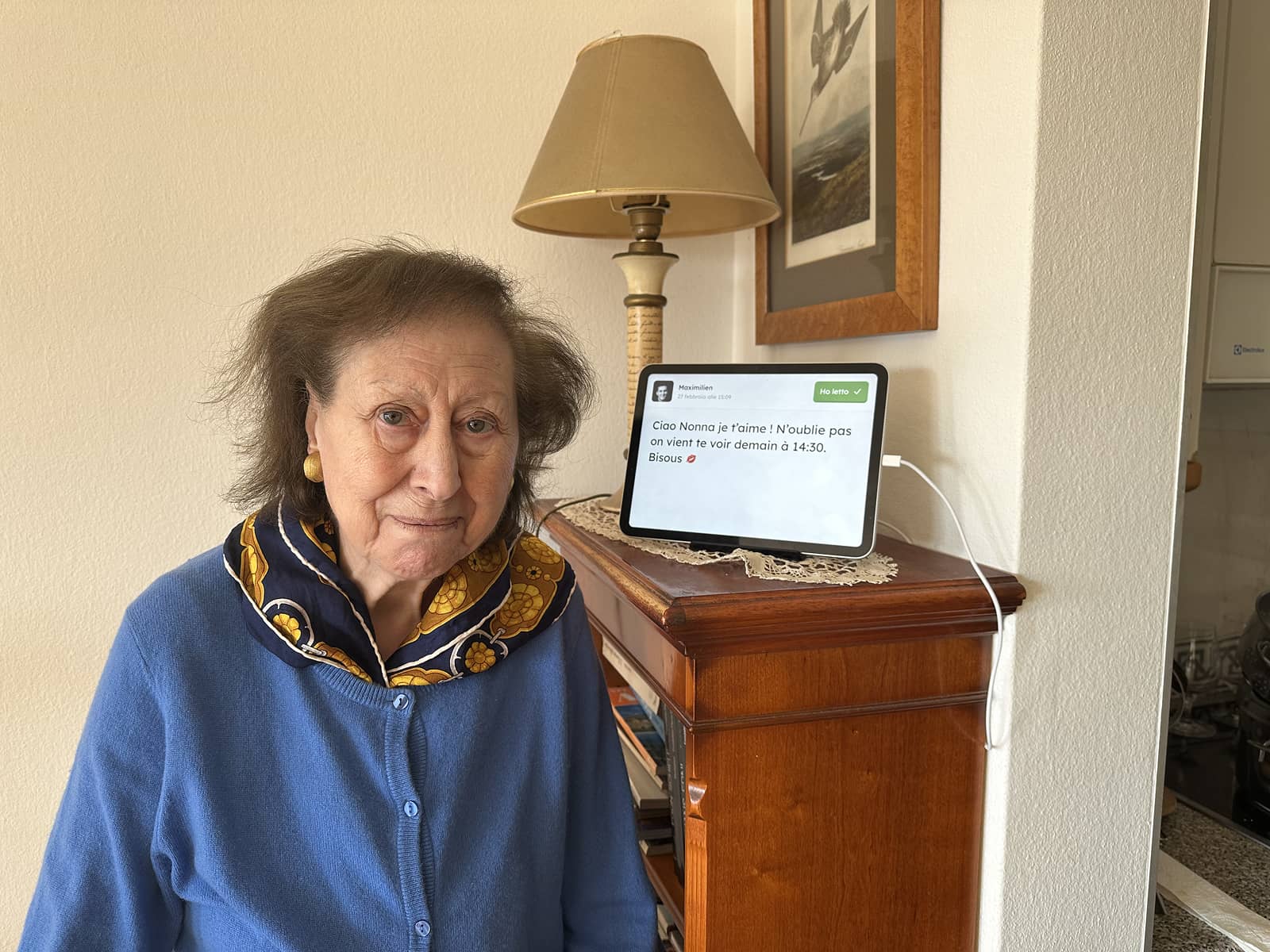 Nonna, the first SeniorContact user